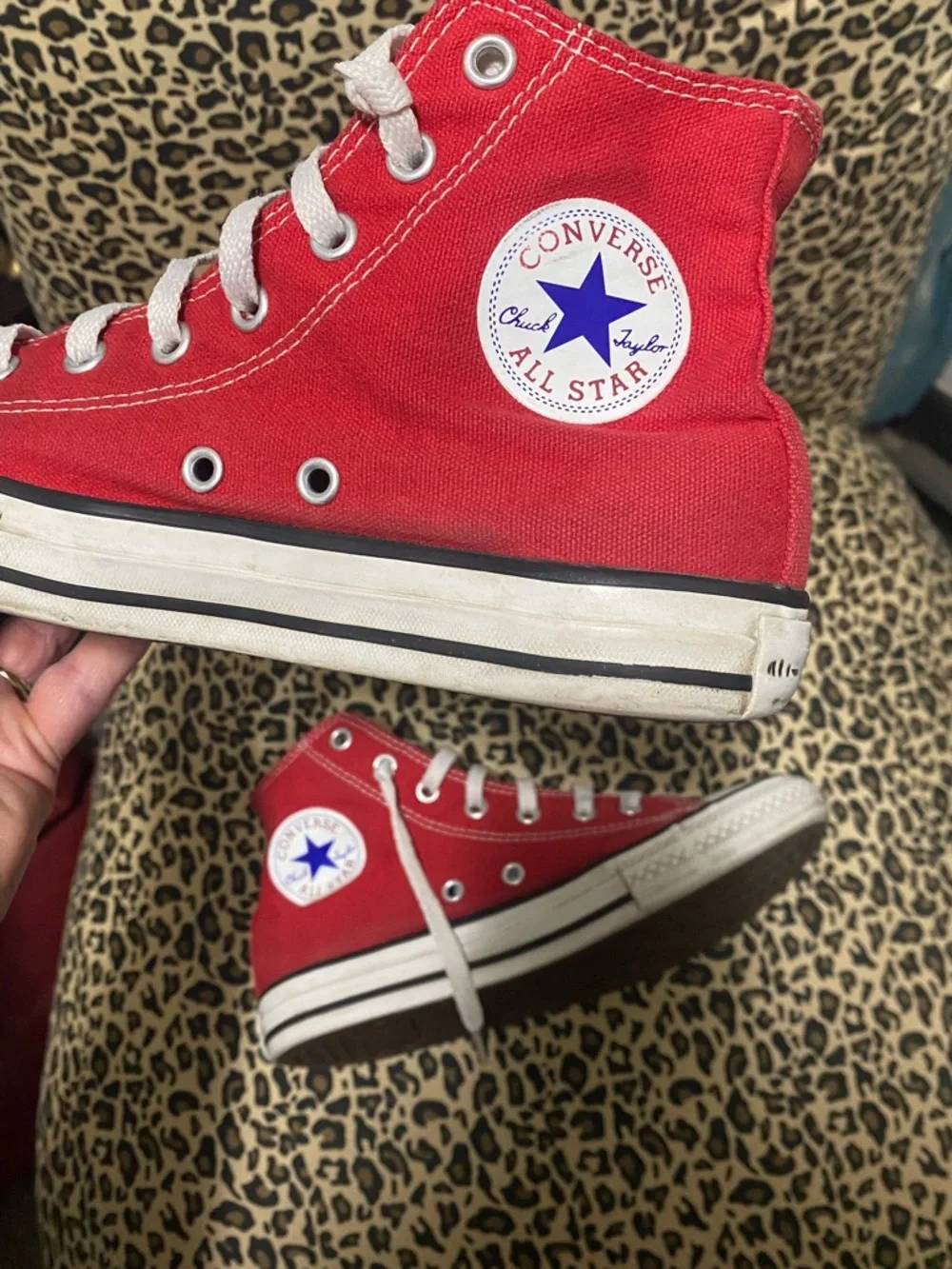 Converse Red High-Top Chuck Taylor Sneakers